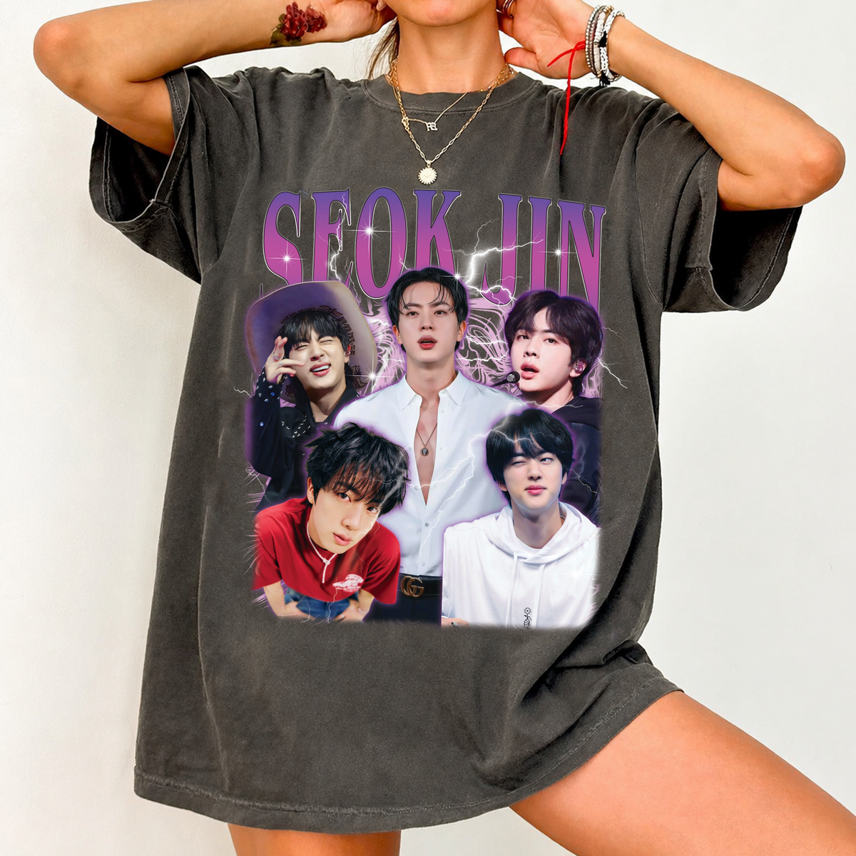Vintage Bangtan Seok Jin Bootleg 90s T-Shirt