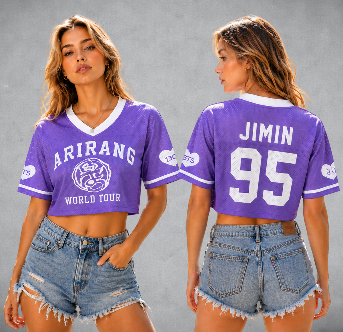 BANGTAN Arirang World Tour Purple Crop Mesh Jersey