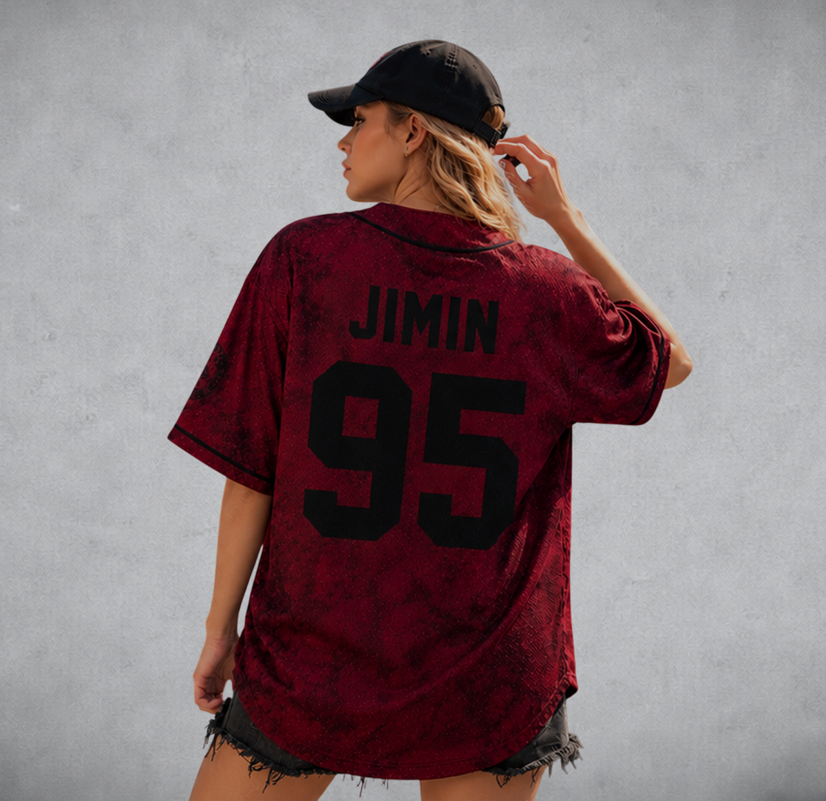 Arirang World Tour Burgundy Baseball Jersey – Bangtan Kpop Fan Shirt