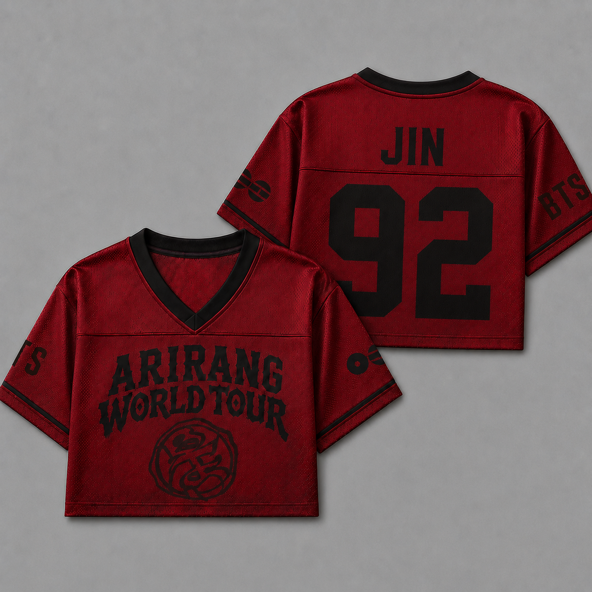 Bangtan Arirang World Tour 2026 Red Crop Mesh Jersey
