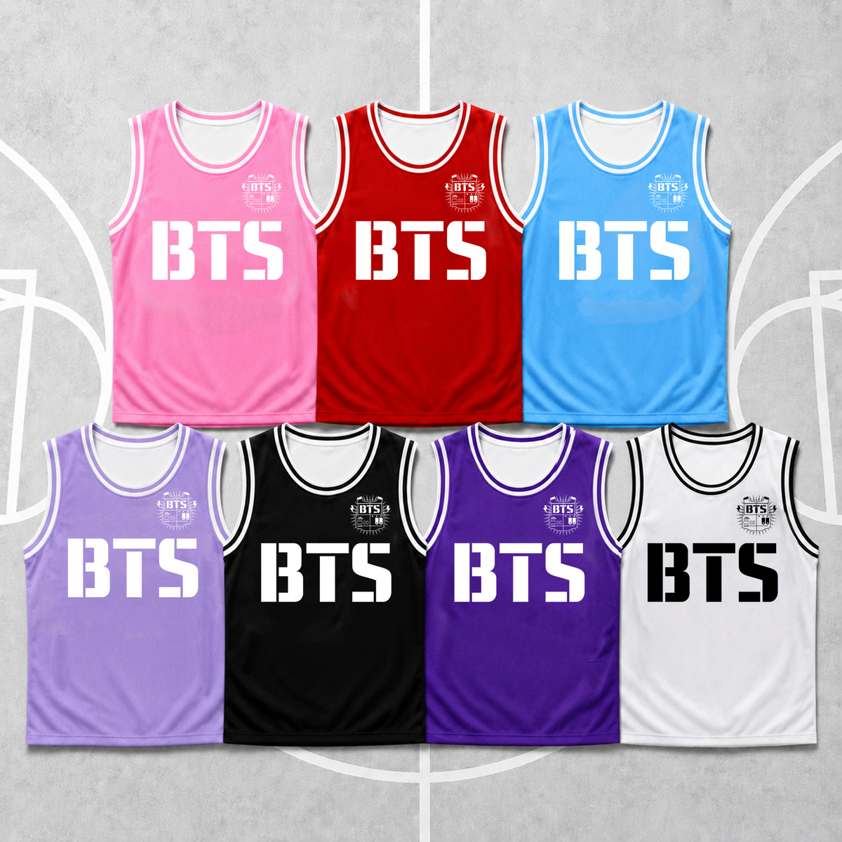 BTS World Tour Fanmade Black Tank Top: Custom Member Jersey Style