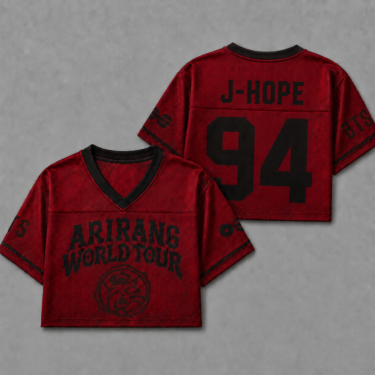 Bangtan Arirang World Tour 2026 Red Crop Mesh Jersey
