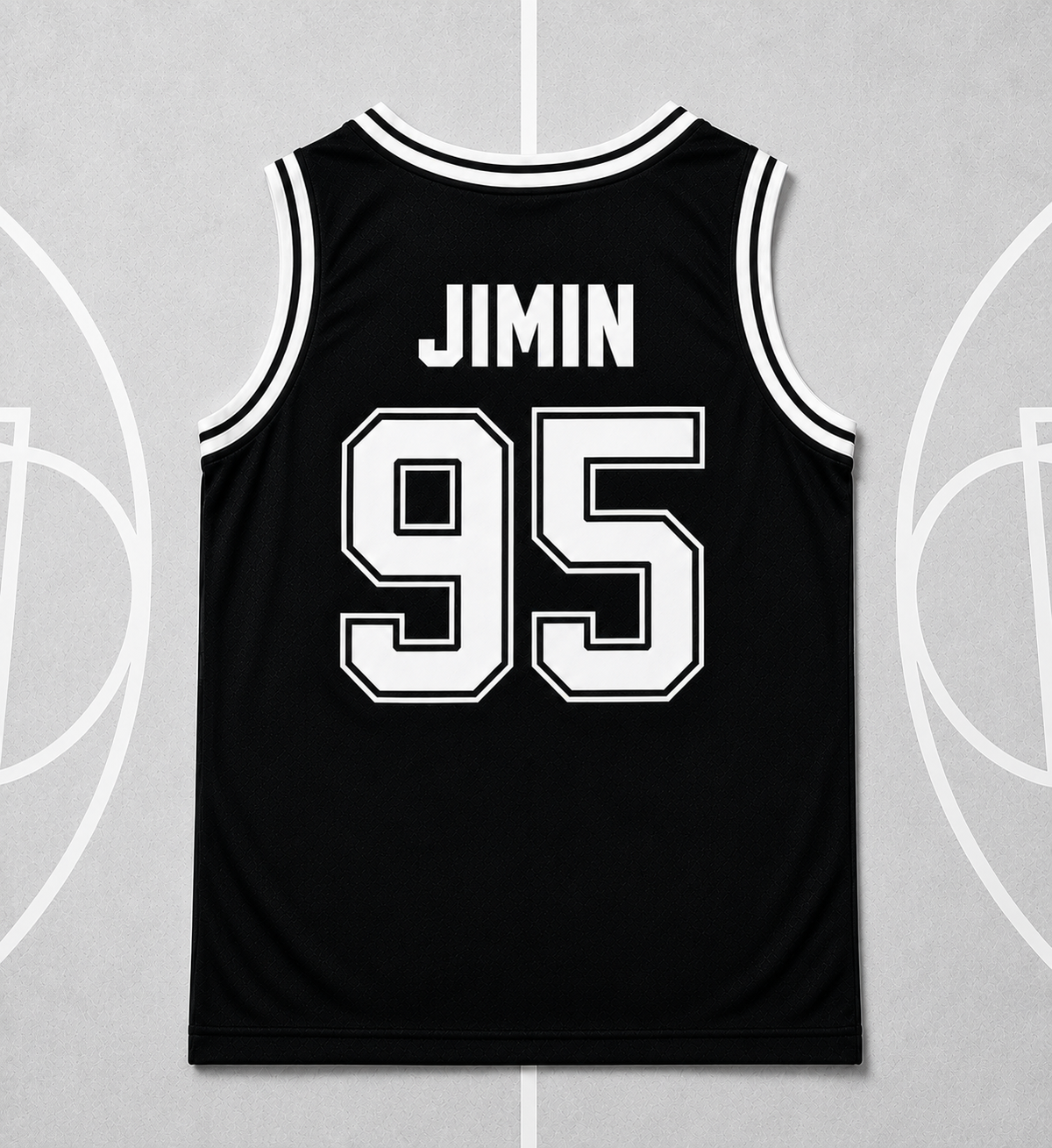 BTS World Tour Fanmade Black Tank Top: Custom Member Jersey Style