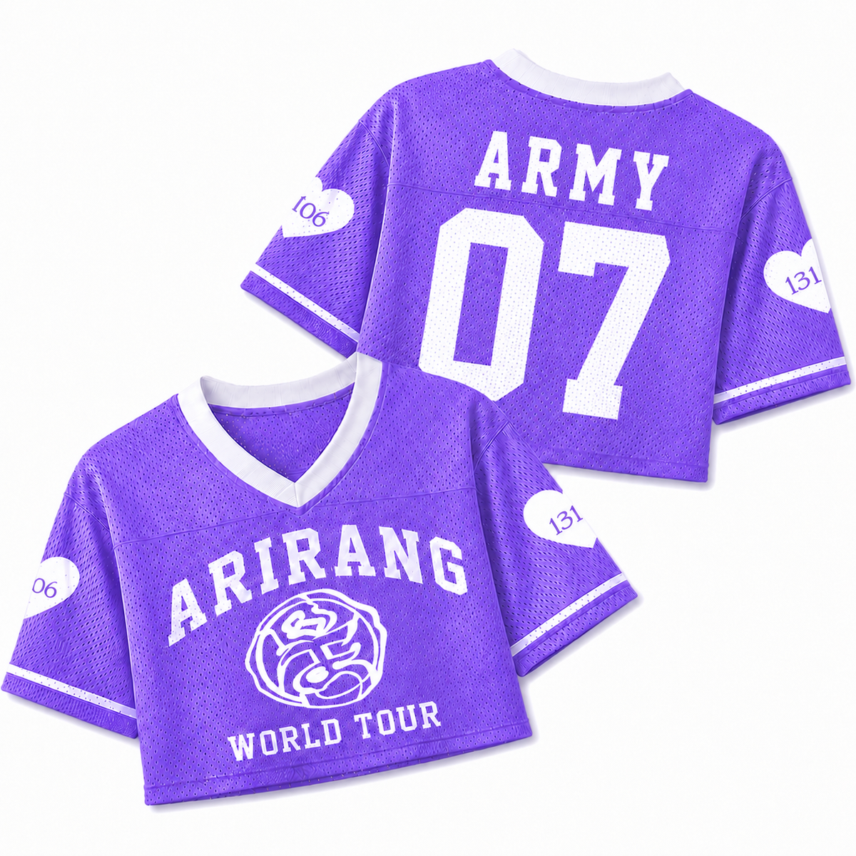 BANGTAN Arirang World Tour Purple Crop Mesh Jersey