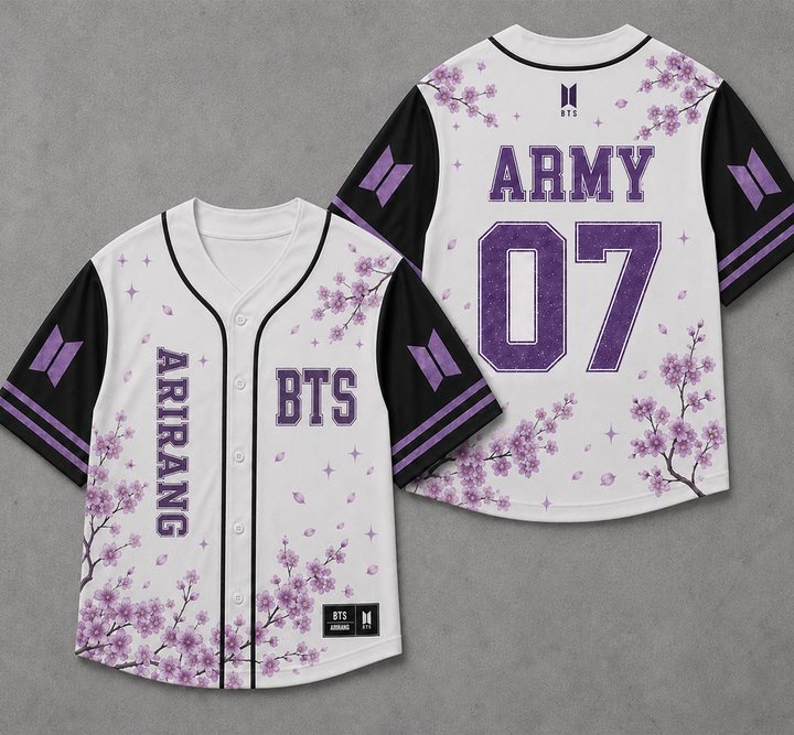 Arirang World Tour 2026 BTS Baseball Jersey Gift For Army