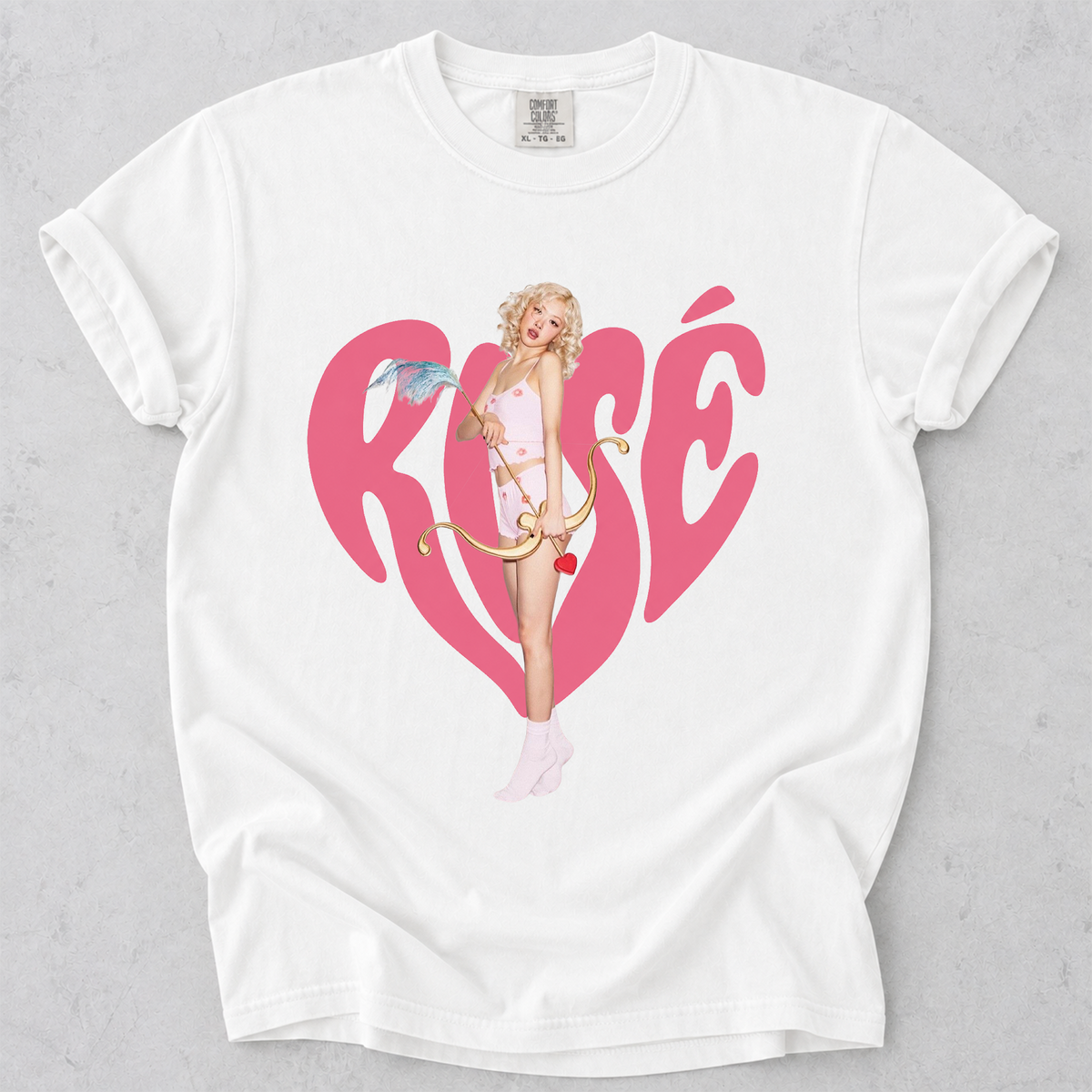 ROSE Cupid Heart Comfort Colors Tee