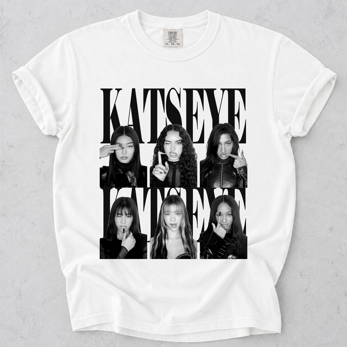 KATSEYE Vintage Graphic Comfort Colors T Shirt Kpop Fan Tee