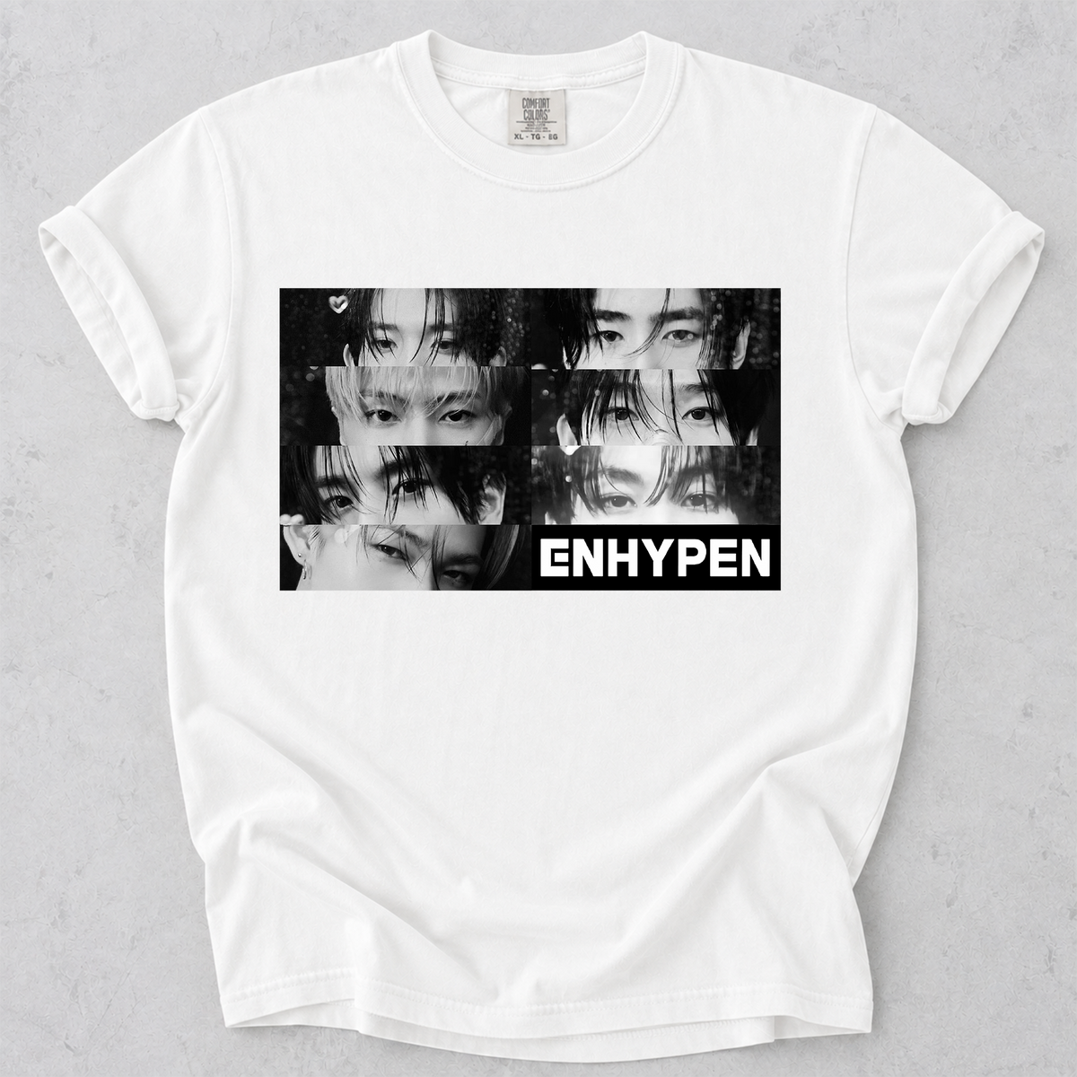 ENHYPEN Vintage Style Tee Group Portrait Kpop Shirt