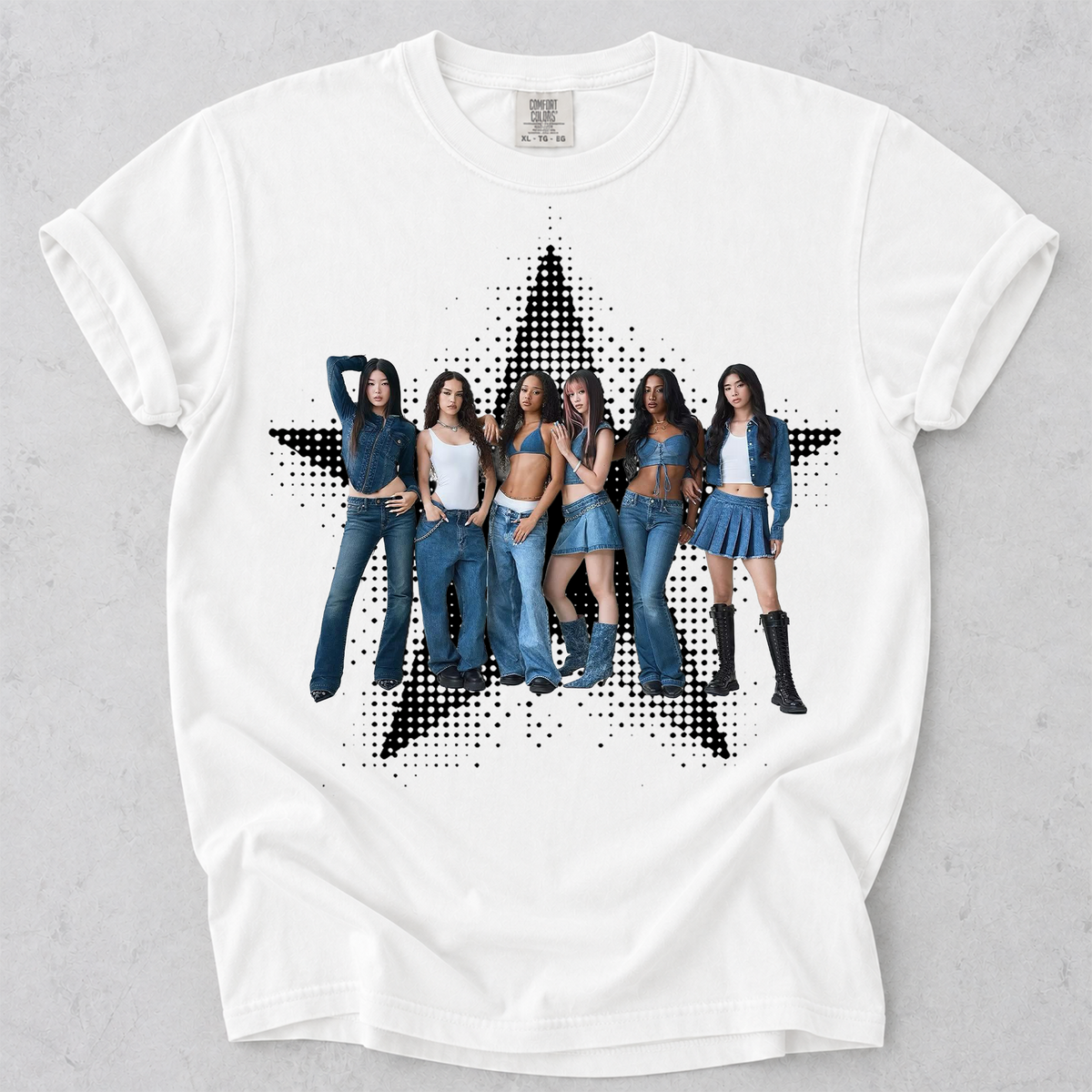 KATSEYE Group Star Comfort Colors Shirt Kpop Fan Tee