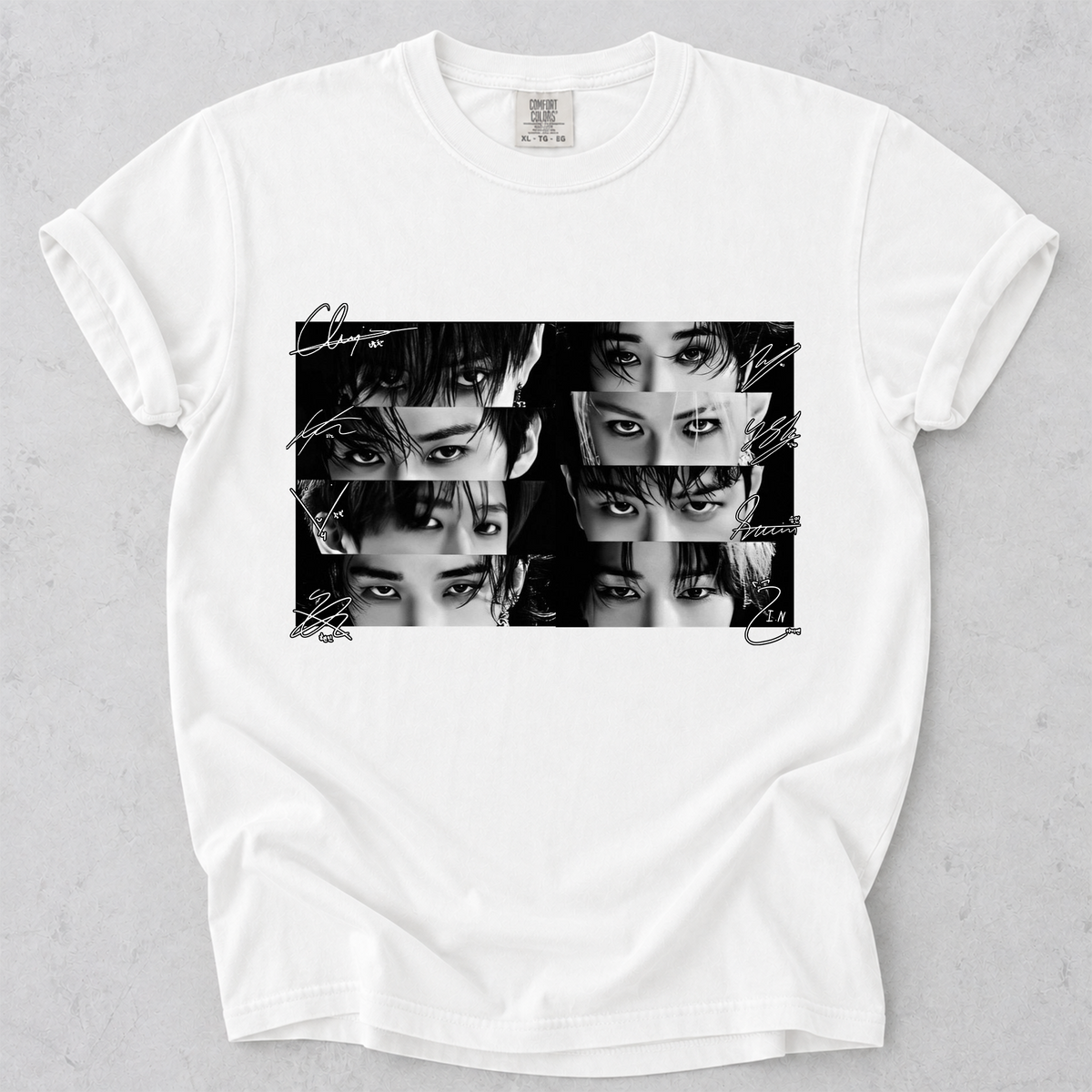 STRAY KIDS Eyes with Signature Kpop Graphic Tee Vintage Group Fan Shirt