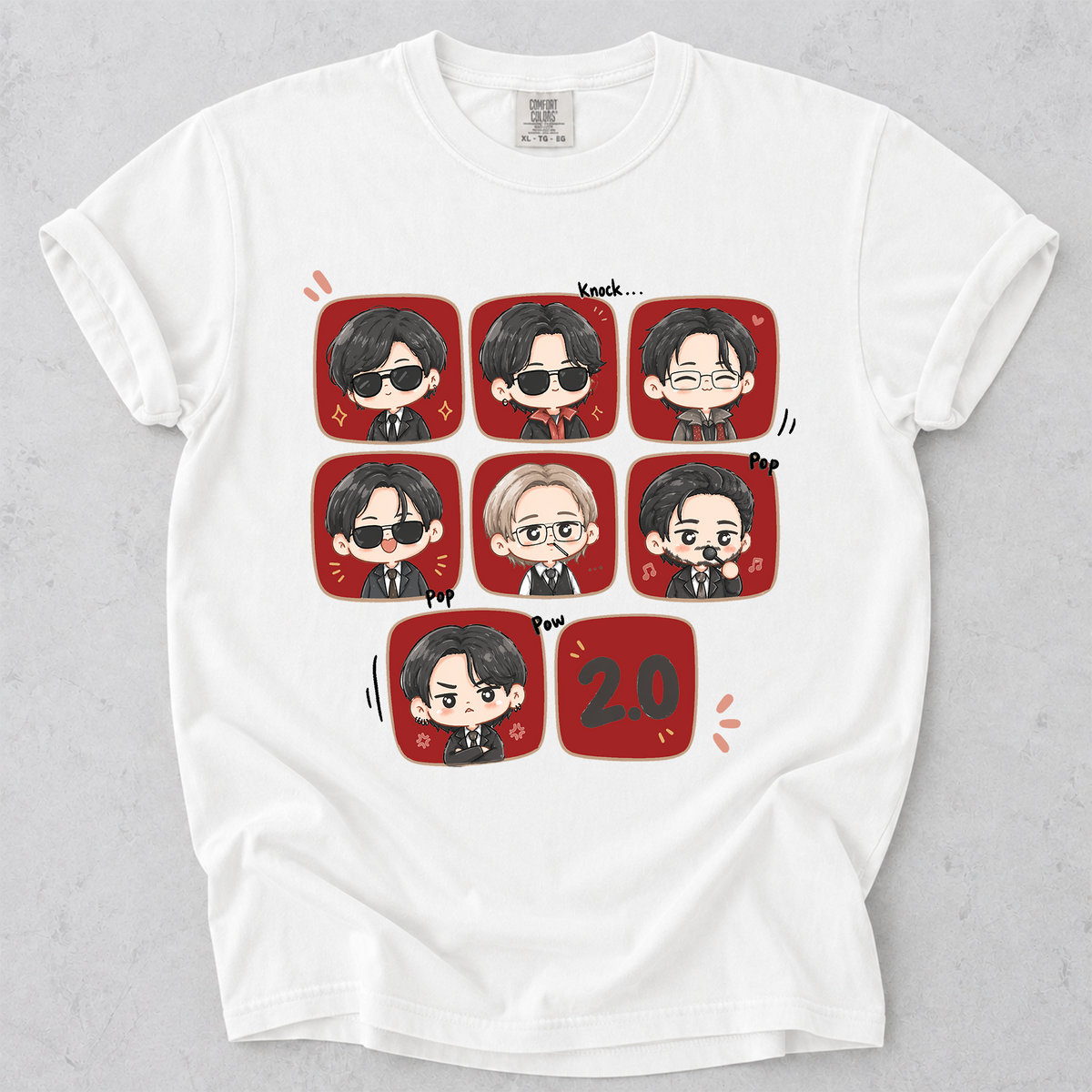 BTS 2.0 Chibi Members Graphic T-Shirt