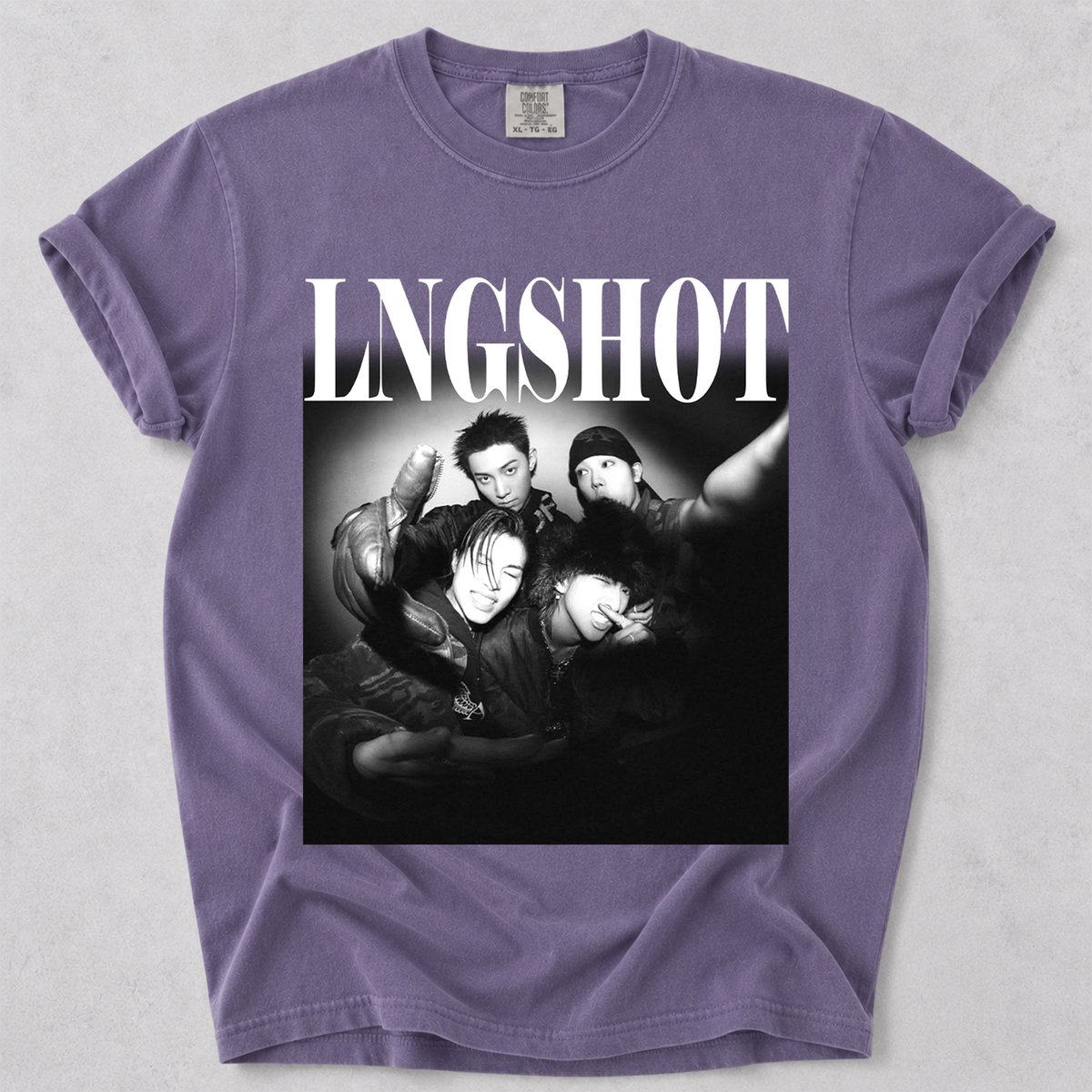 LNGSHOT Vintage Graphic Tee Comfort Colors Kpop Fan Tee