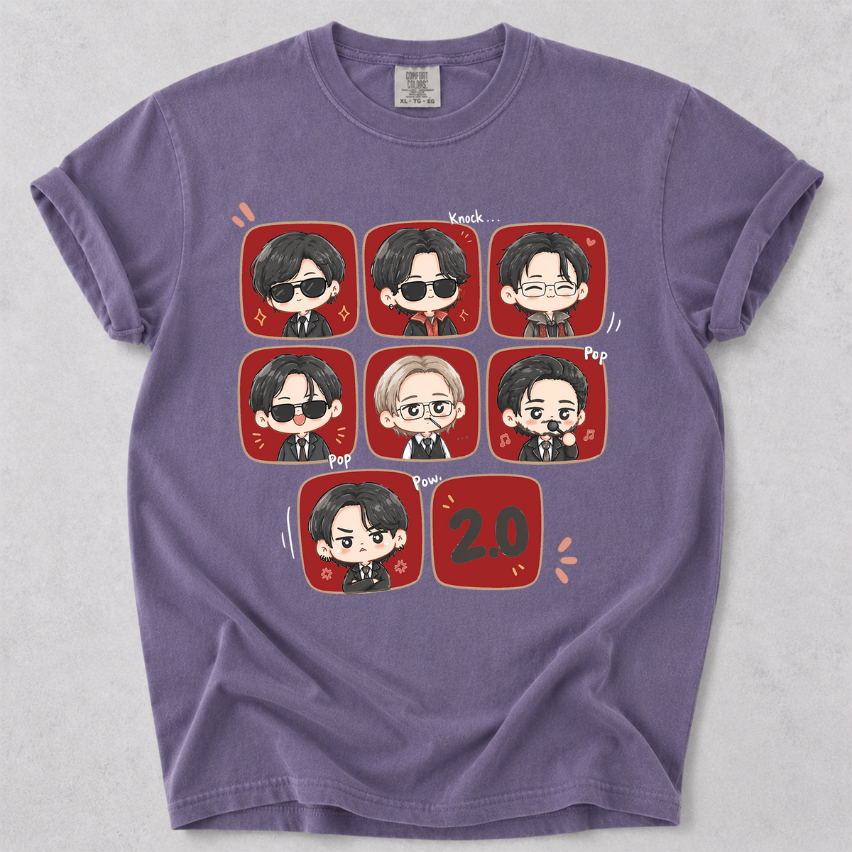 BTS 2.0 Chibi Members Graphic T-Shirt
