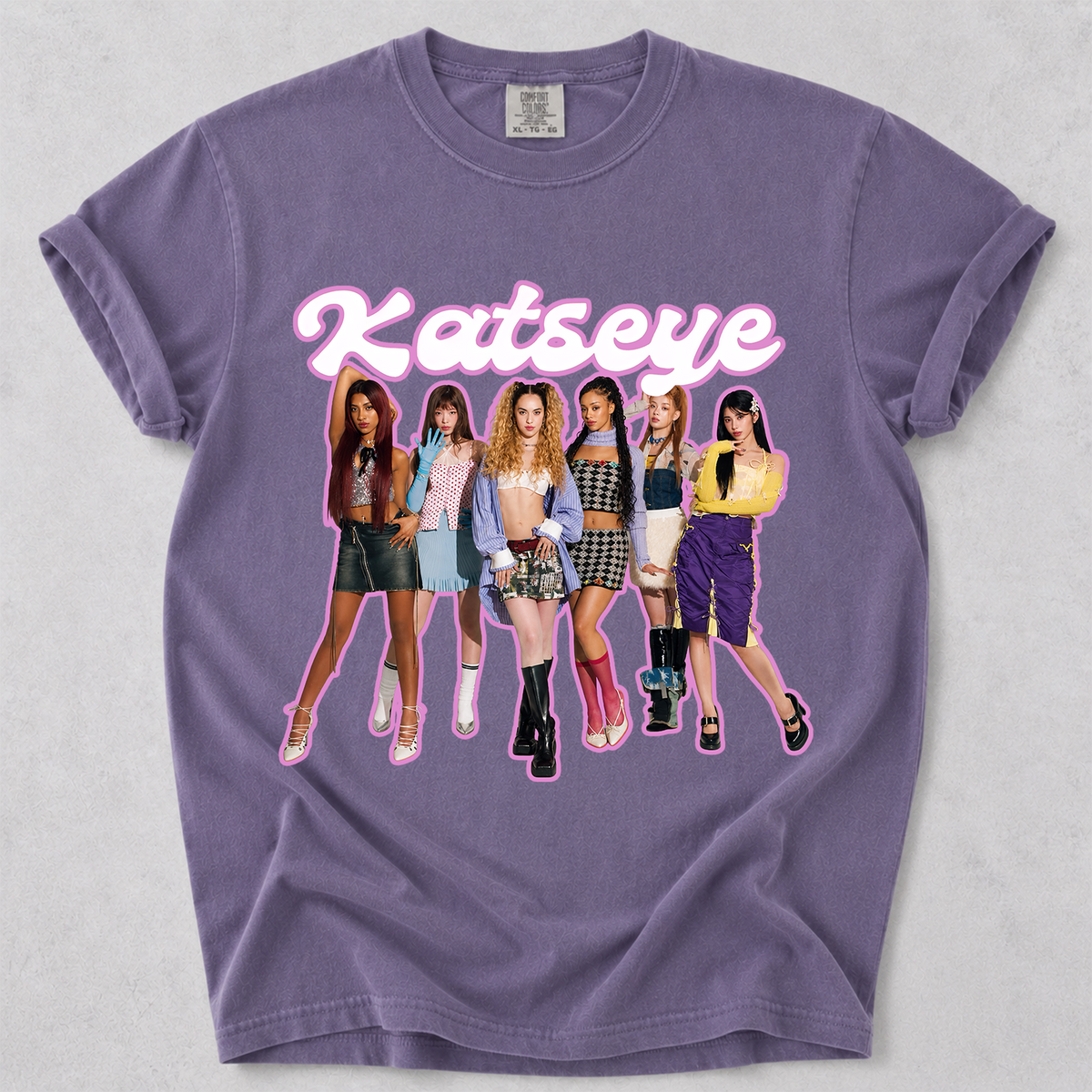 KATSEYE Kpop Fan Shirt Vintage Group Graphic Tee