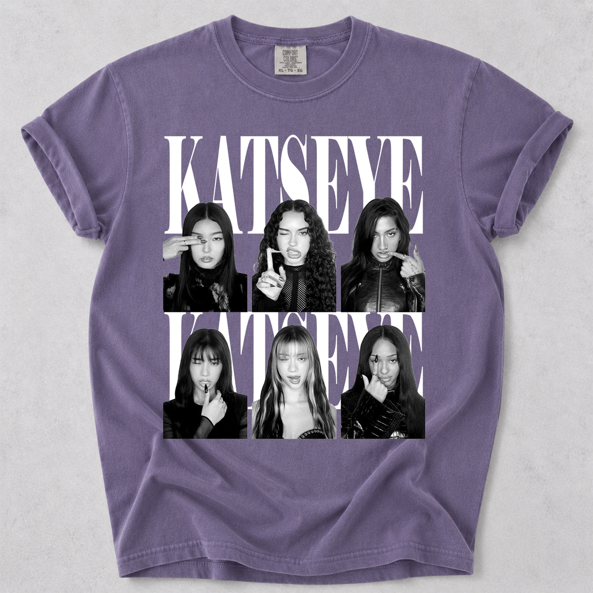 KATSEYE Vintage Graphic Comfort Colors T Shirt Kpop Fan Tee