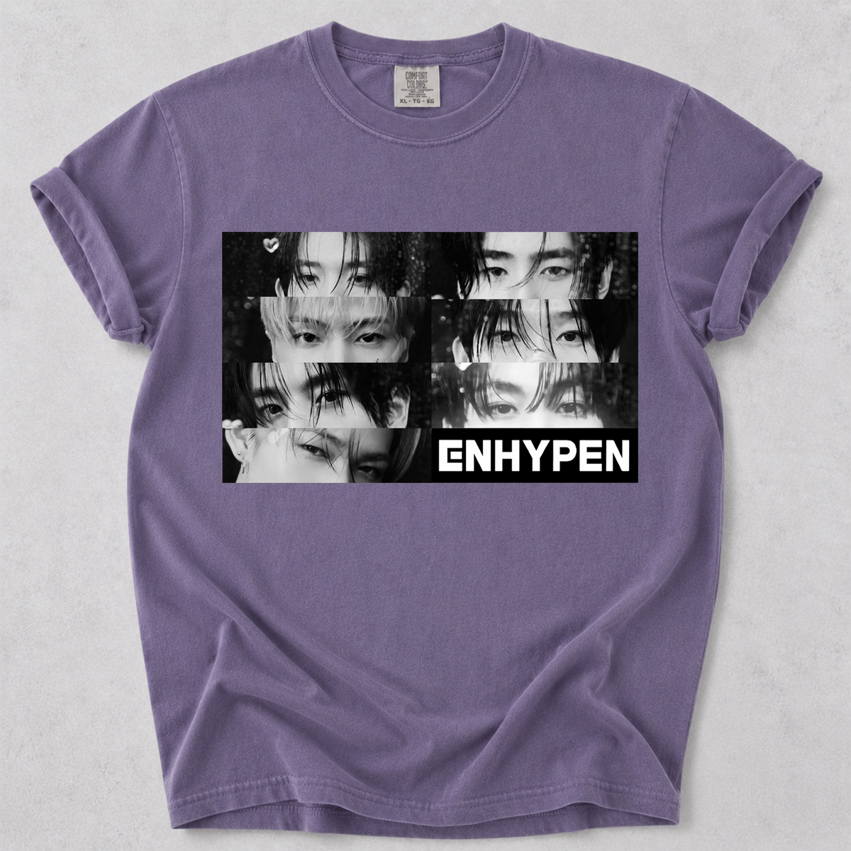 ENHYPEN Vintage Style Tee Group Portrait Kpop Shirt