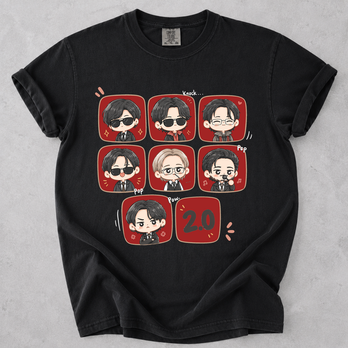 BTS 2.0 Chibi Members Graphic T-Shirt