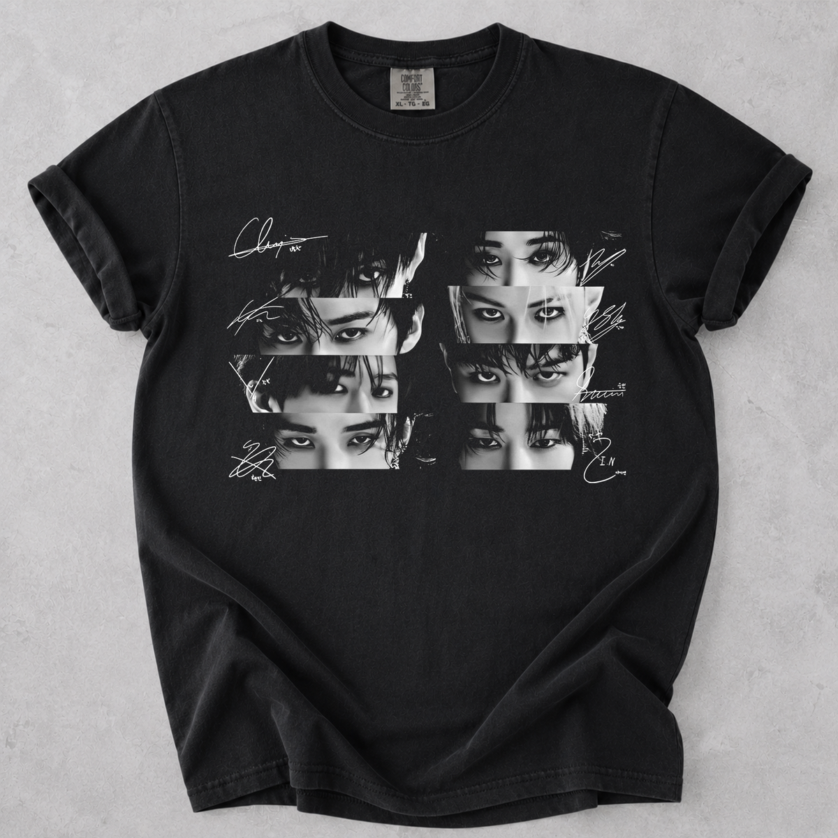 STRAY KIDS Eyes with Signature Kpop Graphic Tee Vintage Group Fan Shirt