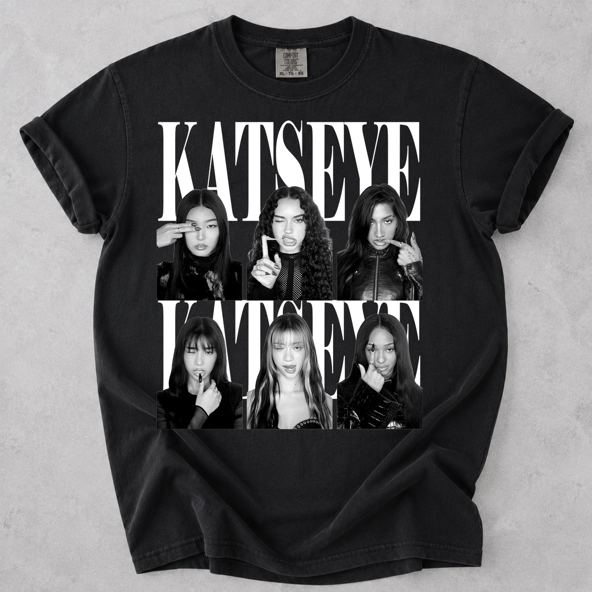 KATSEYE Vintage Graphic Comfort Colors T Shirt Kpop Fan Tee