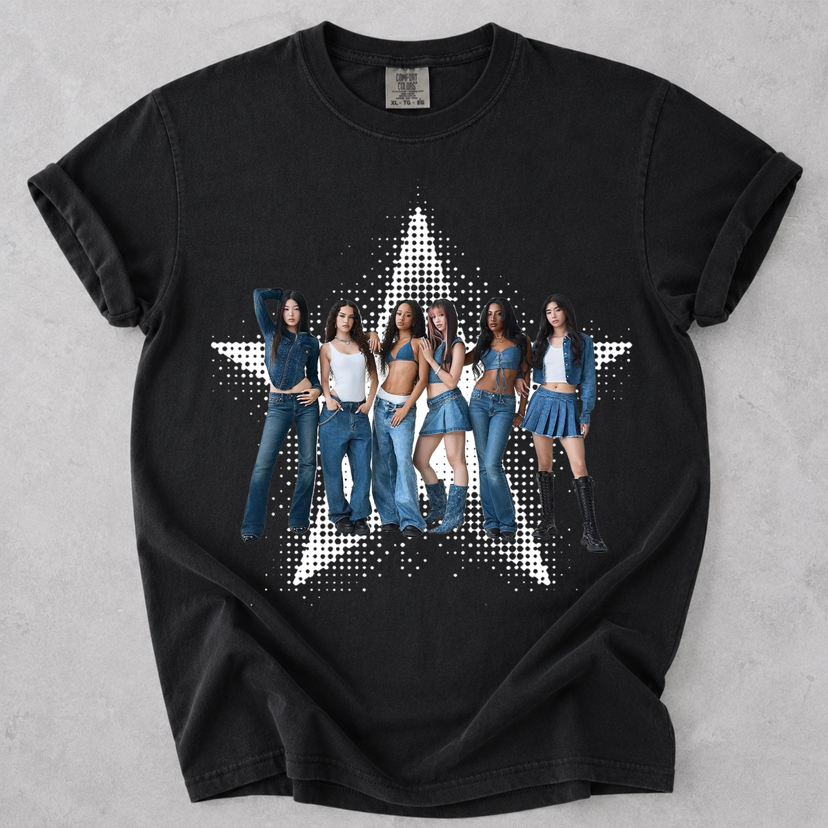 KATSEYE Group Star Comfort Colors Shirt Kpop Fan Tee