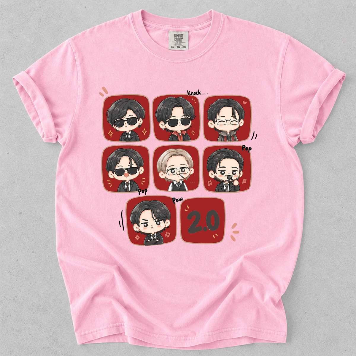 BTS 2.0 Chibi Members Graphic T-Shirt