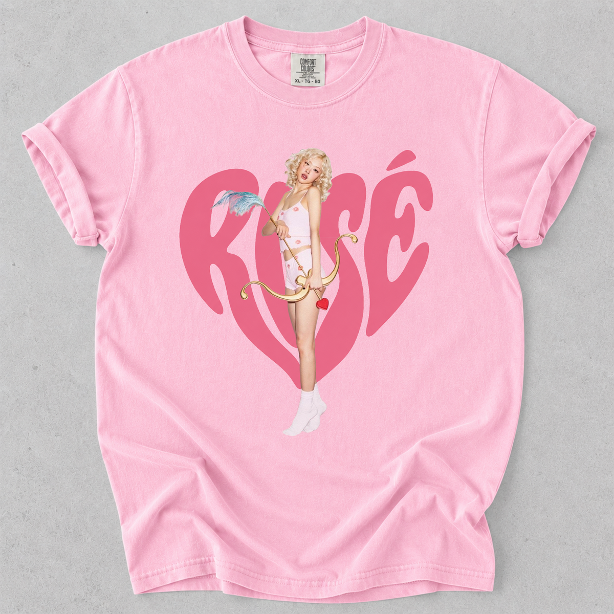 ROSE Cupid Heart Comfort Colors Tee