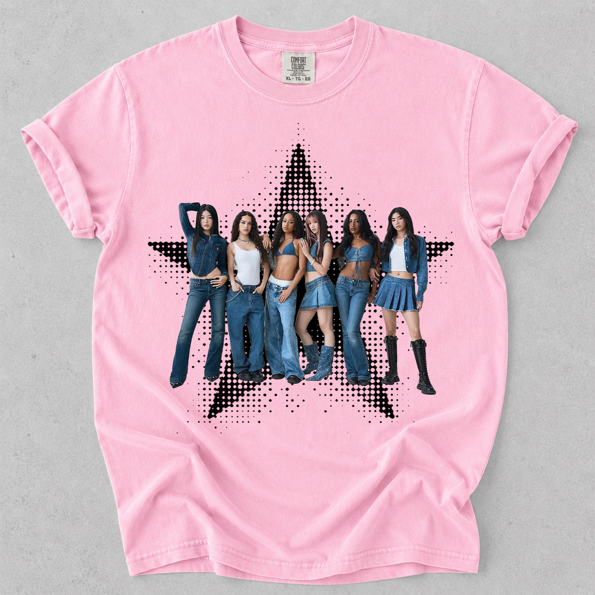 KATSEYE Group Star Comfort Colors Shirt Kpop Fan Tee