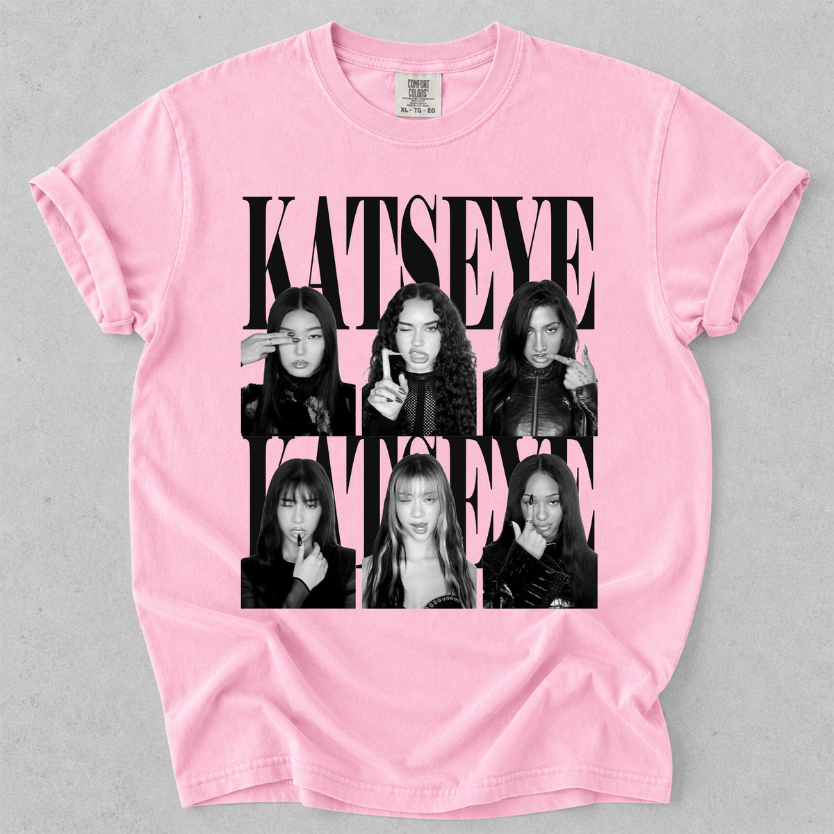 KATSEYE Vintage Graphic Comfort Colors T Shirt Kpop Fan Tee