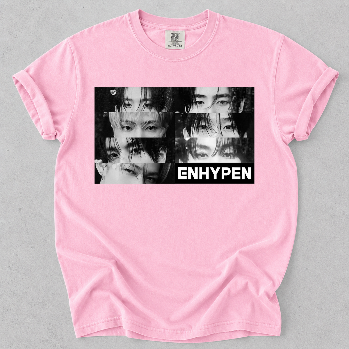 ENHYPEN Vintage Style Tee Group Portrait Kpop Shirt