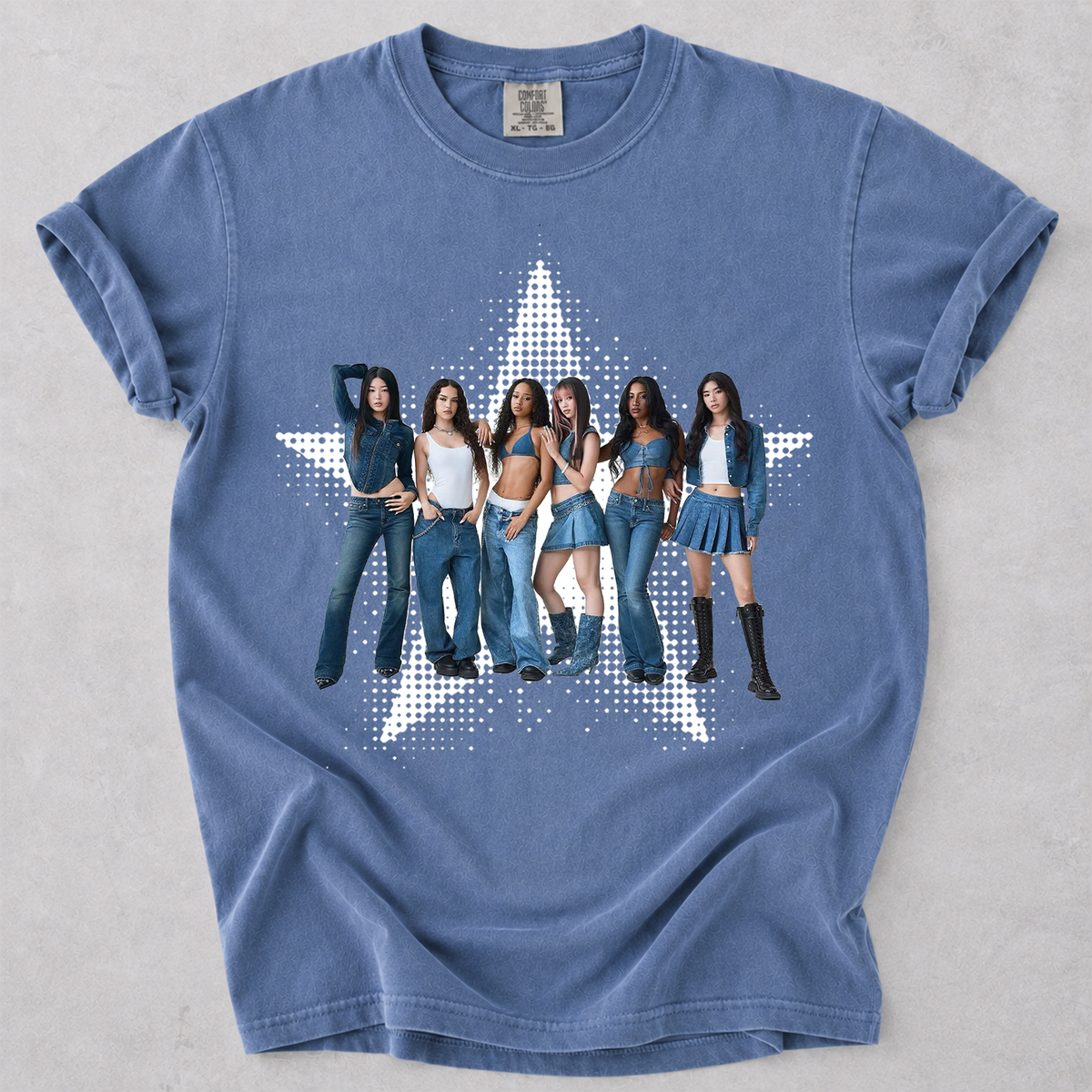 KATSEYE Group Star Comfort Colors Shirt Kpop Fan Tee