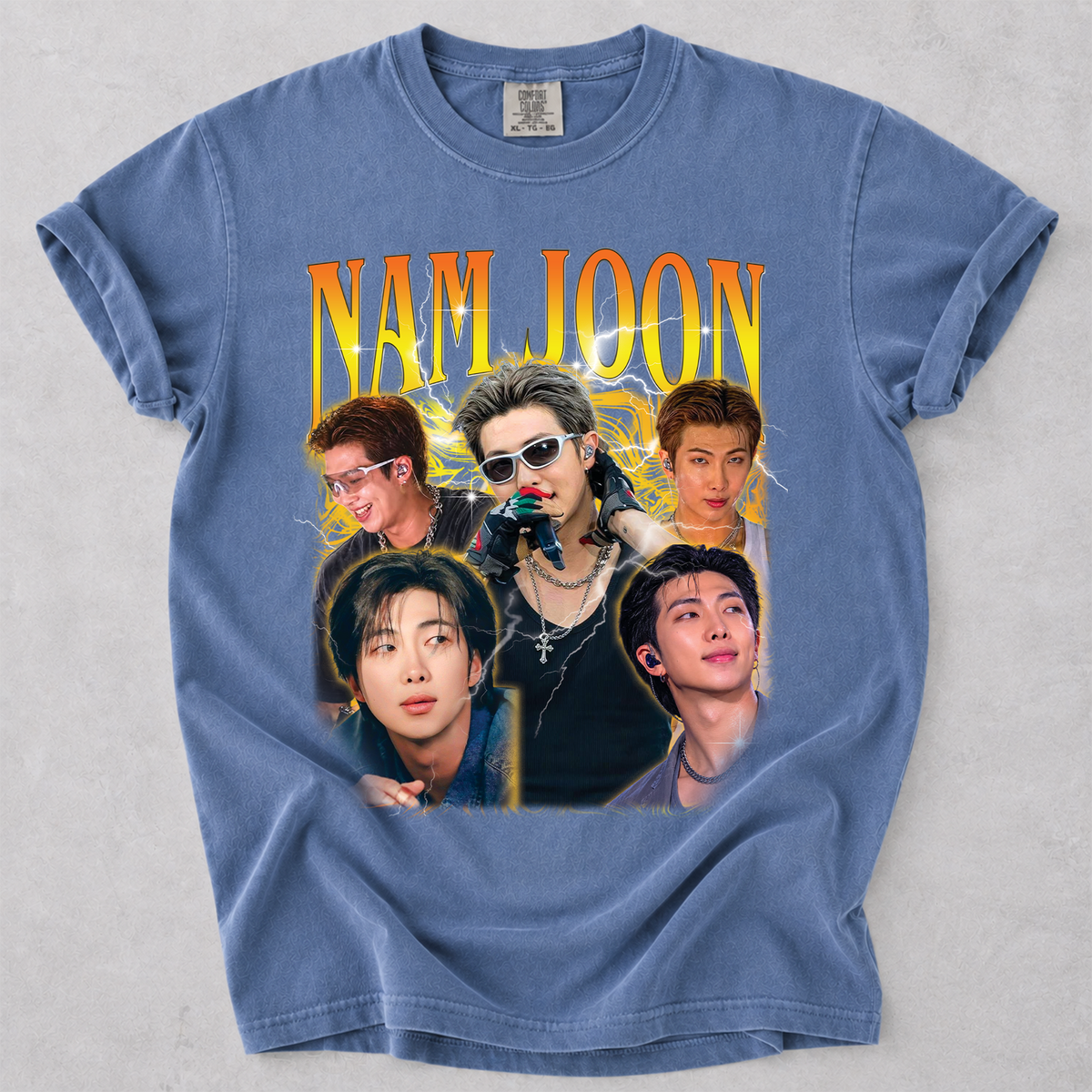 Kim Nam-Joon RM Bangtan BTS Vintage Bootleg T Shirt Comfort Colors Tee Unisex
