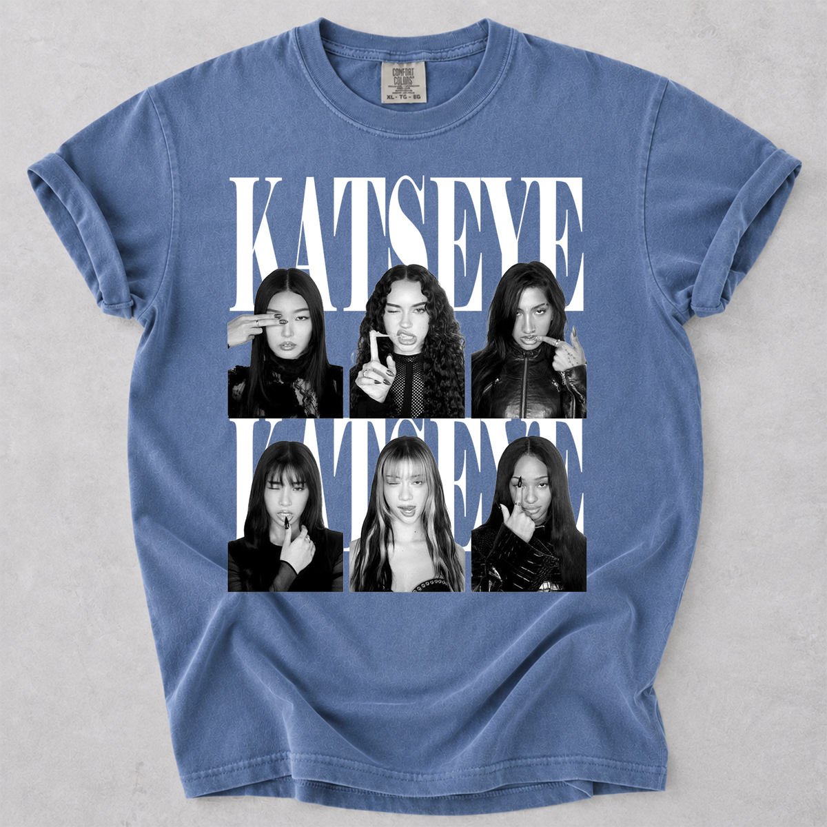 KATSEYE Vintage Graphic Comfort Colors T Shirt Kpop Fan Tee