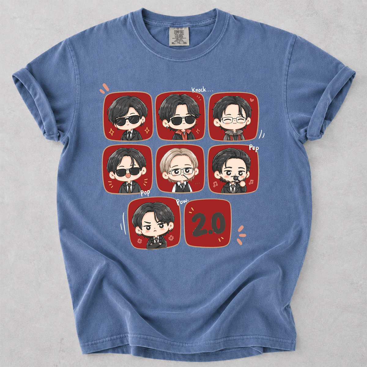 BTS 2.0 Chibi Members Graphic T-Shirt