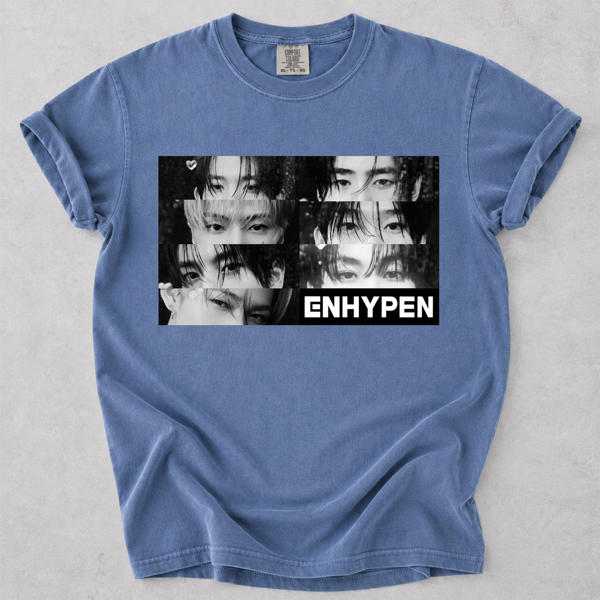 ENHYPEN Vintage Style Tee Group Portrait Kpop Shirt