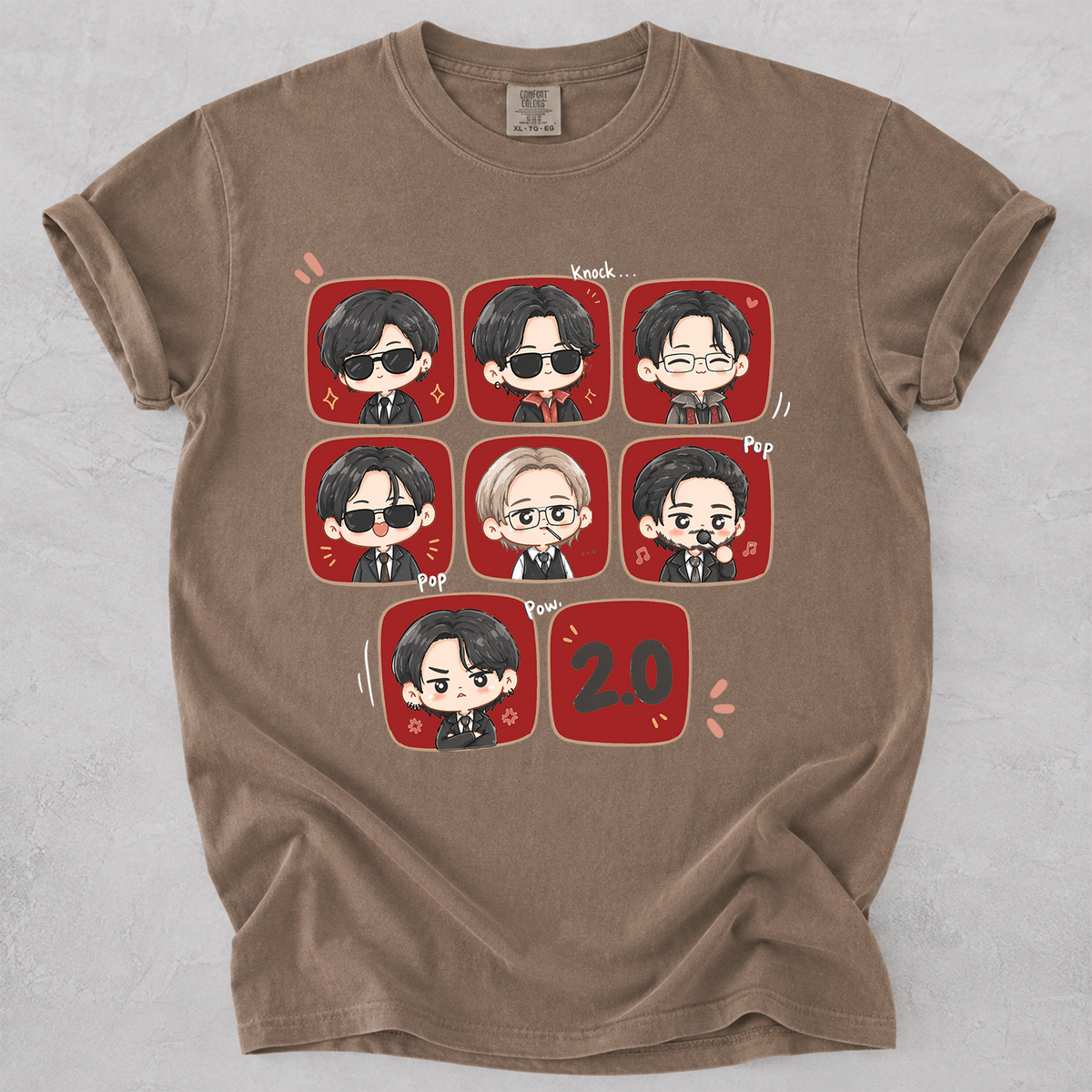 BTS 2.0 Chibi Members Graphic T-Shirt
