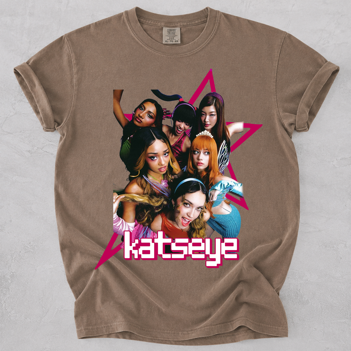 KATSEYE Star Graphic Comfort Colors Tee Kpop Fan Shirt