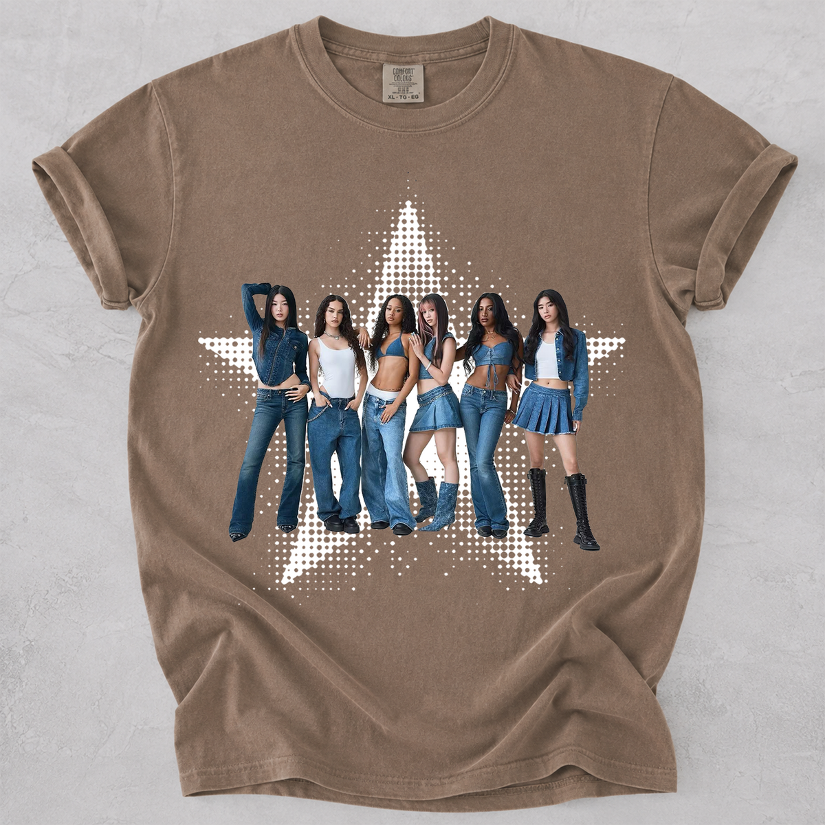 KATSEYE Group Star Comfort Colors Shirt Kpop Fan Tee