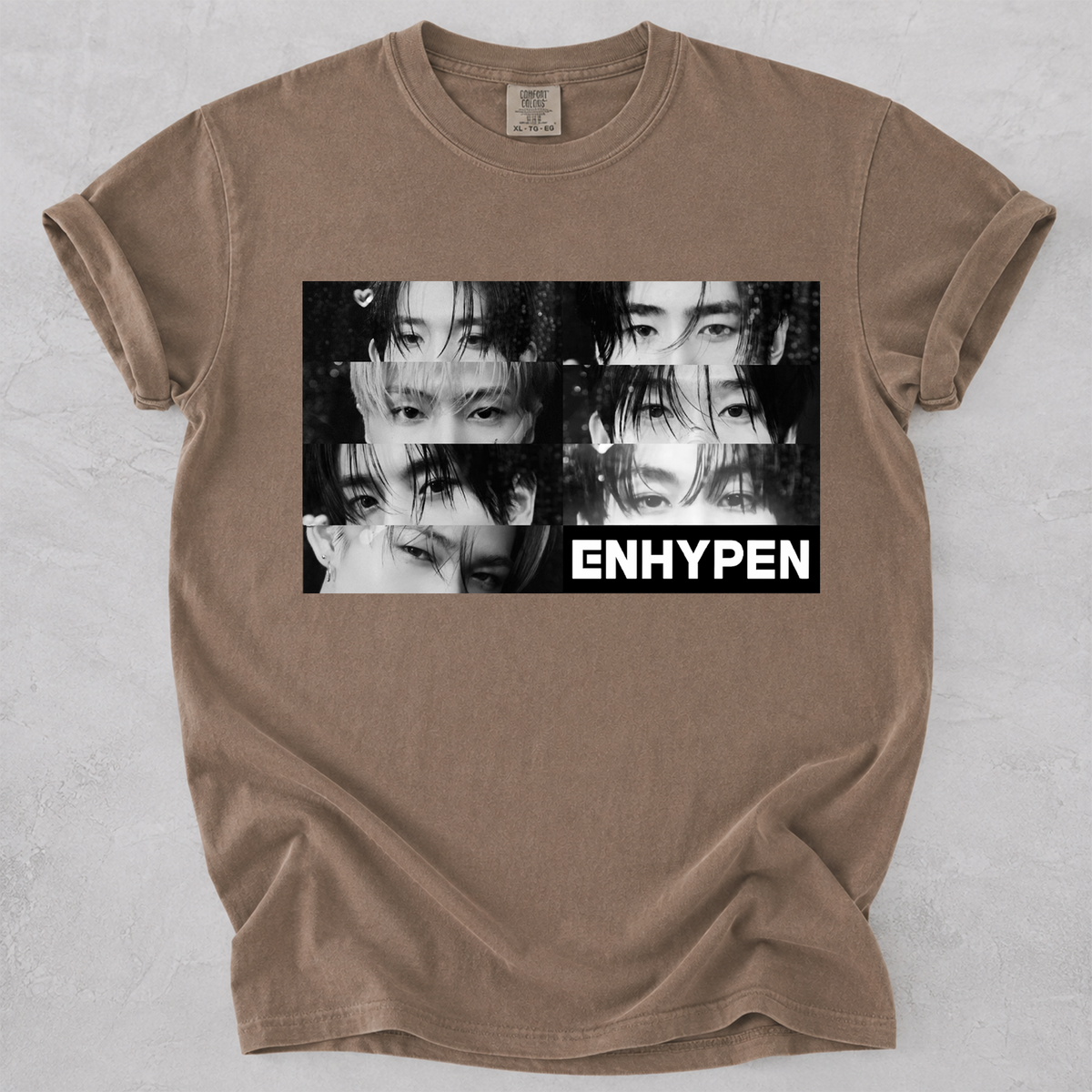 ENHYPEN Vintage Style Tee Group Portrait Kpop Shirt