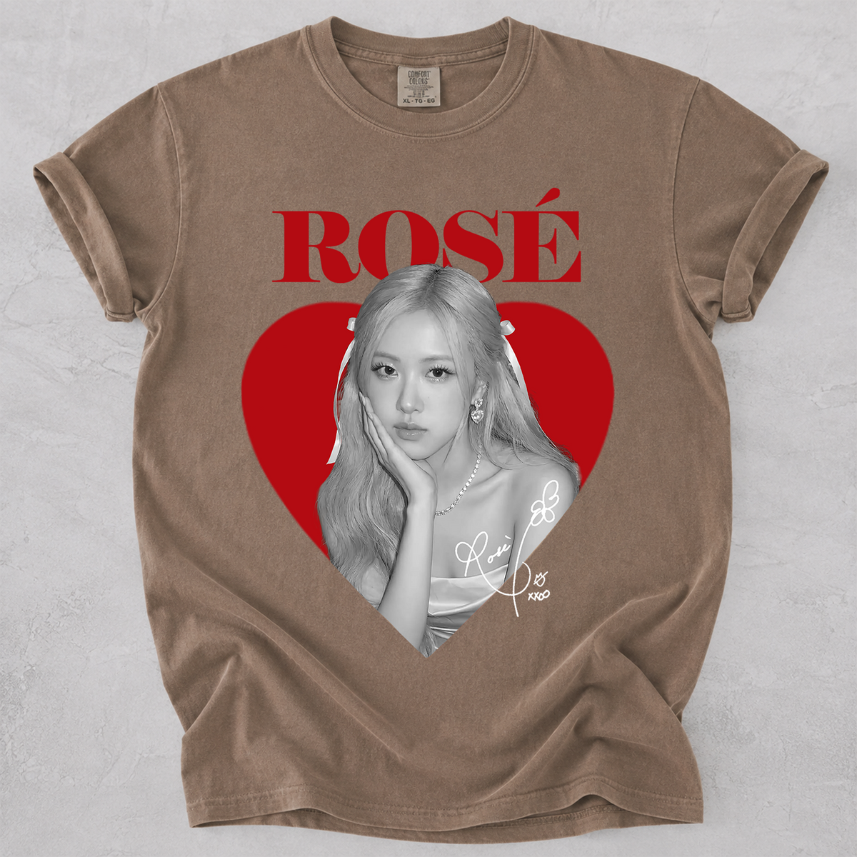 BLACKPINK Rose Heart Graphic Kpop Comfort Colors T Shirt Vintage Fan Shirt