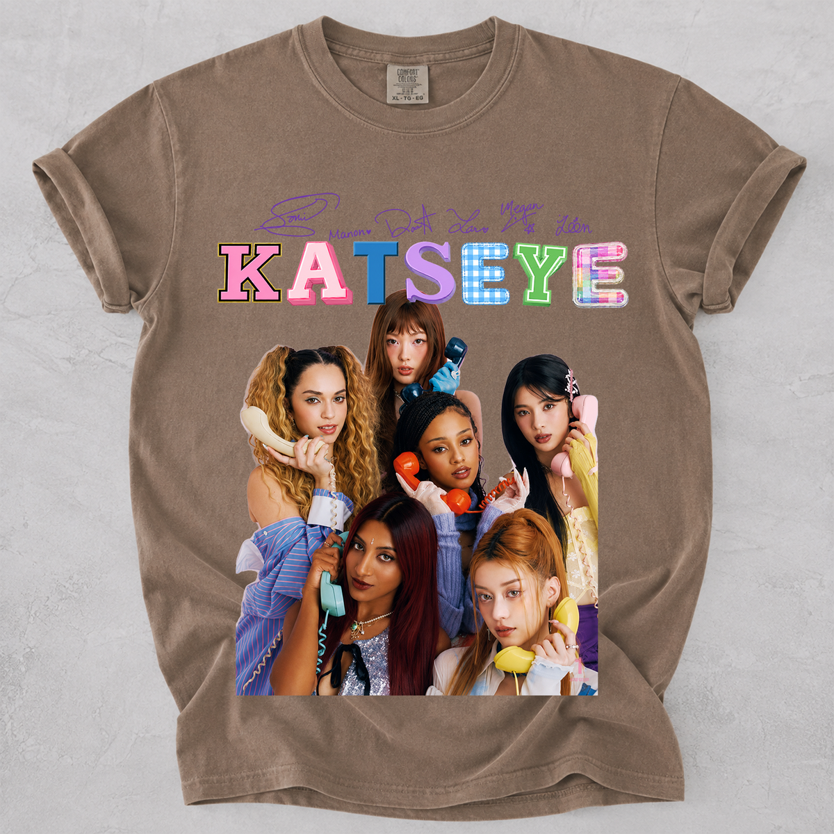 KATSEYE Girl Group Comfort Colors T Shirt Kpop Fan Tee