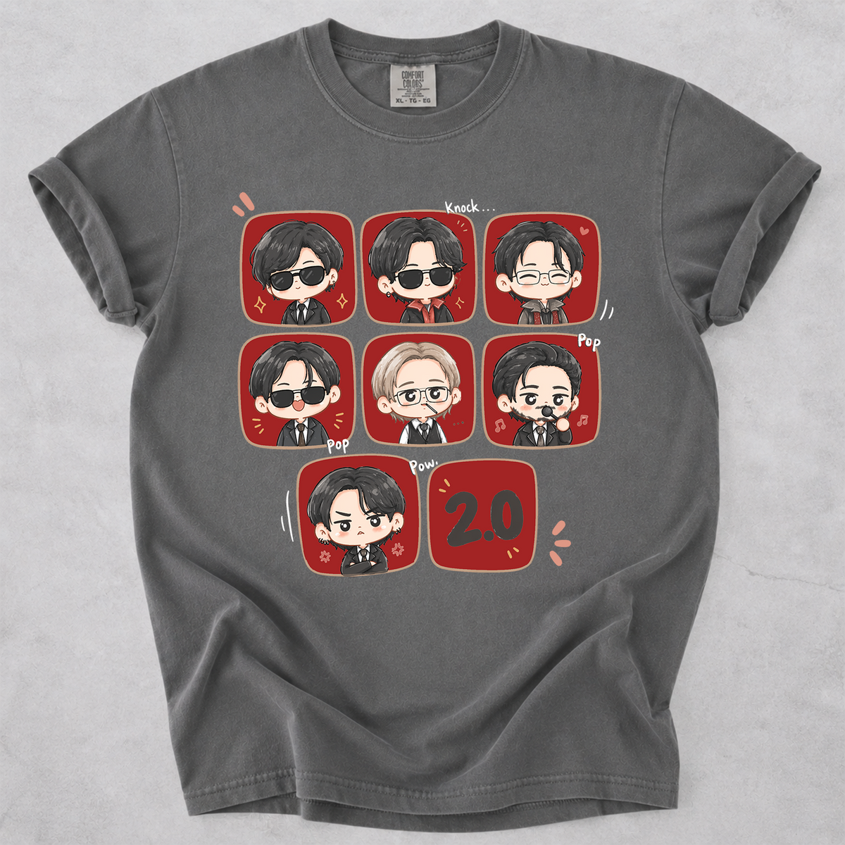 BTS 2.0 Chibi Members Graphic T-Shirt