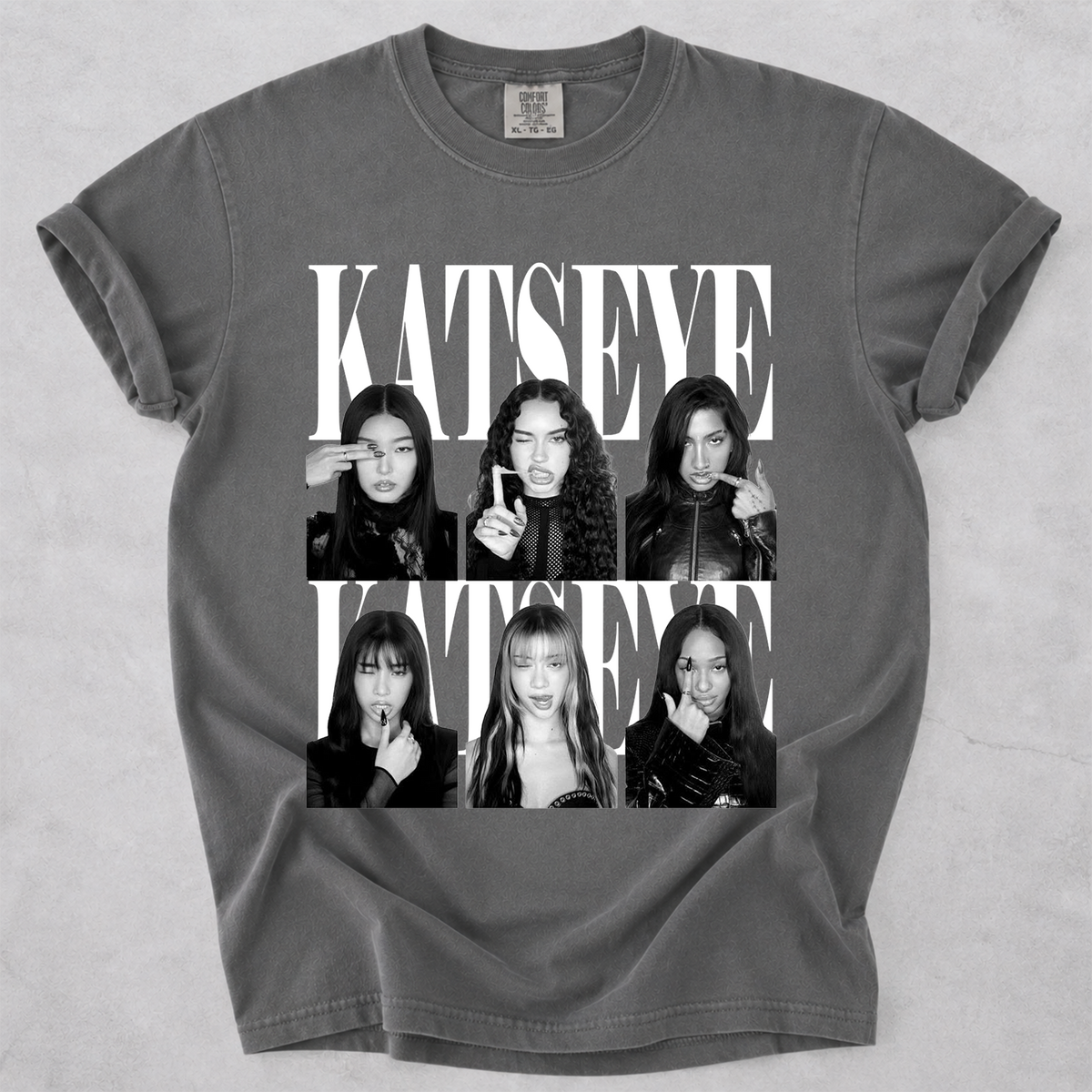 KATSEYE Vintage Graphic Comfort Colors T Shirt Kpop Fan Tee