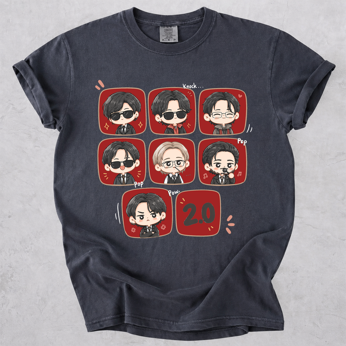 BTS 2.0 Chibi Members Graphic T-Shirt