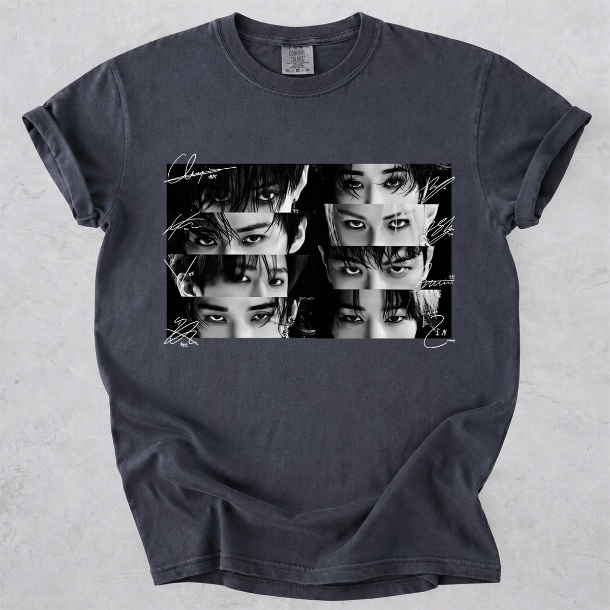 STRAY KIDS Eyes with Signature Kpop Graphic Tee Vintage Group Fan Shirt