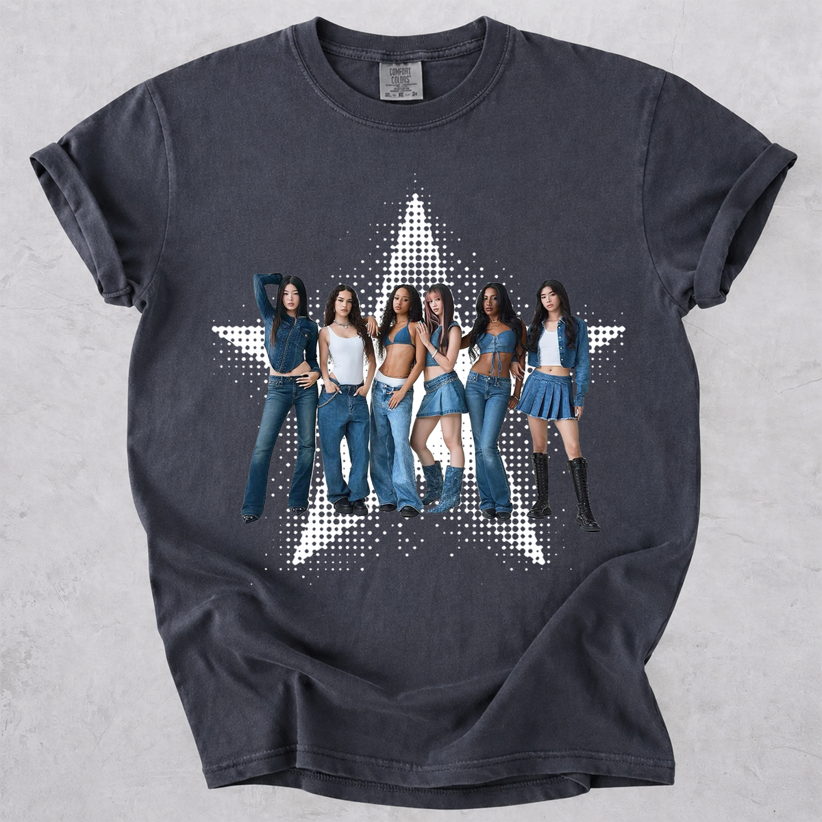 KATSEYE Group Star Comfort Colors Shirt Kpop Fan Tee