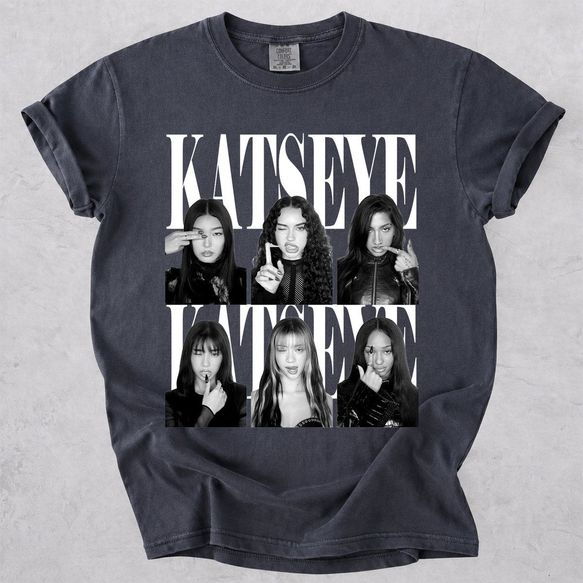 KATSEYE Vintage Graphic Comfort Colors T Shirt Kpop Fan Tee
