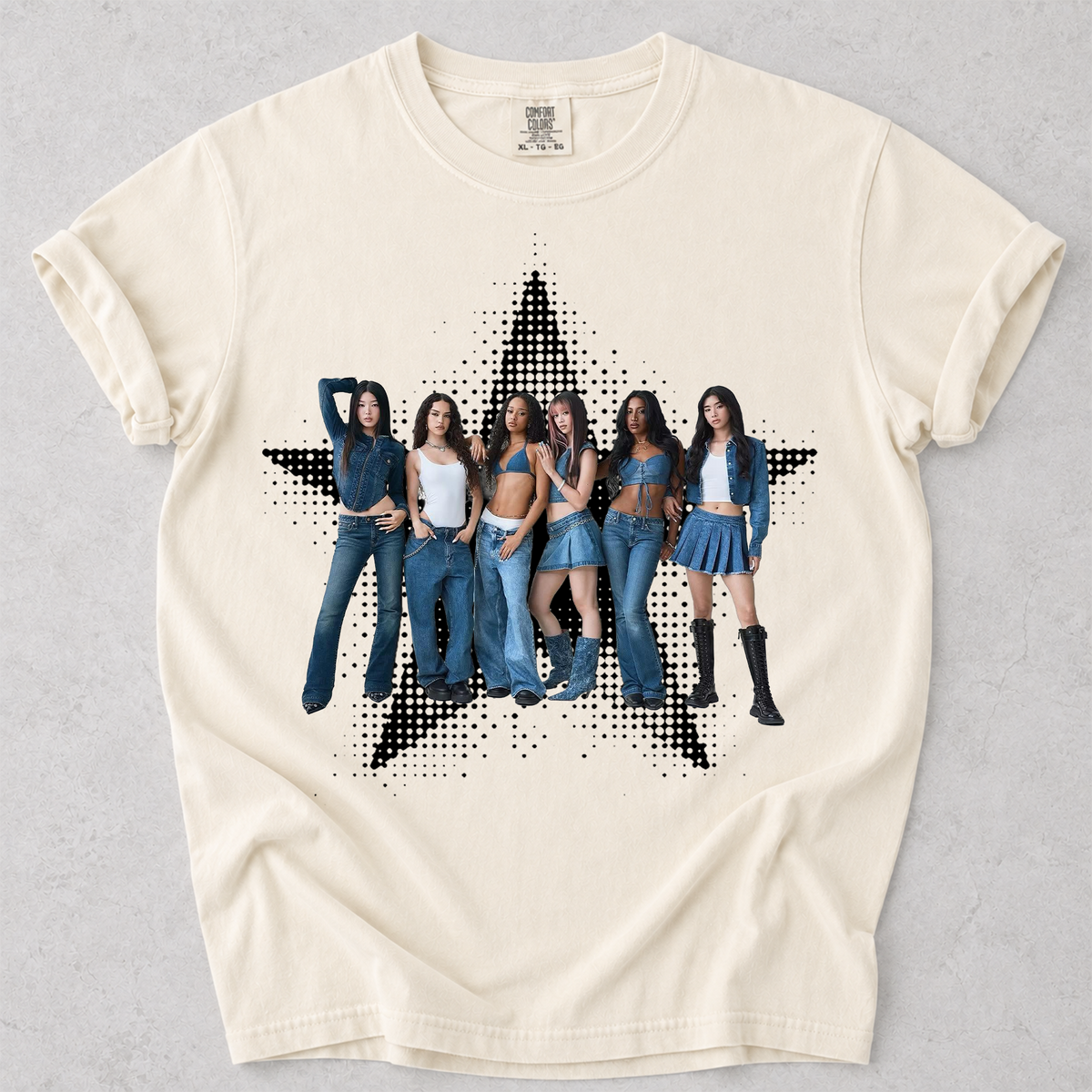 KATSEYE Group Star Comfort Colors Shirt Kpop Fan Tee