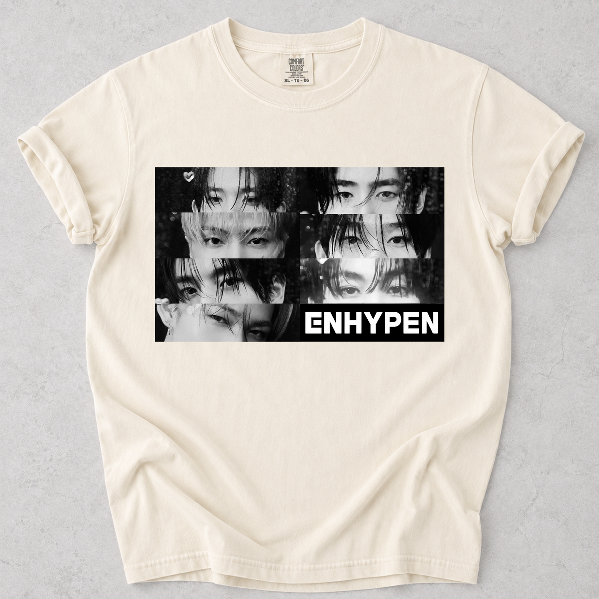 ENHYPEN Vintage Style Tee Group Portrait Kpop Shirt