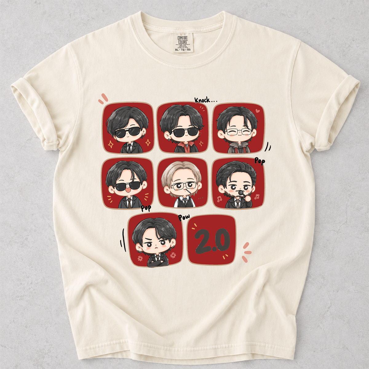 BTS 2.0 Chibi Members Graphic T-Shirt