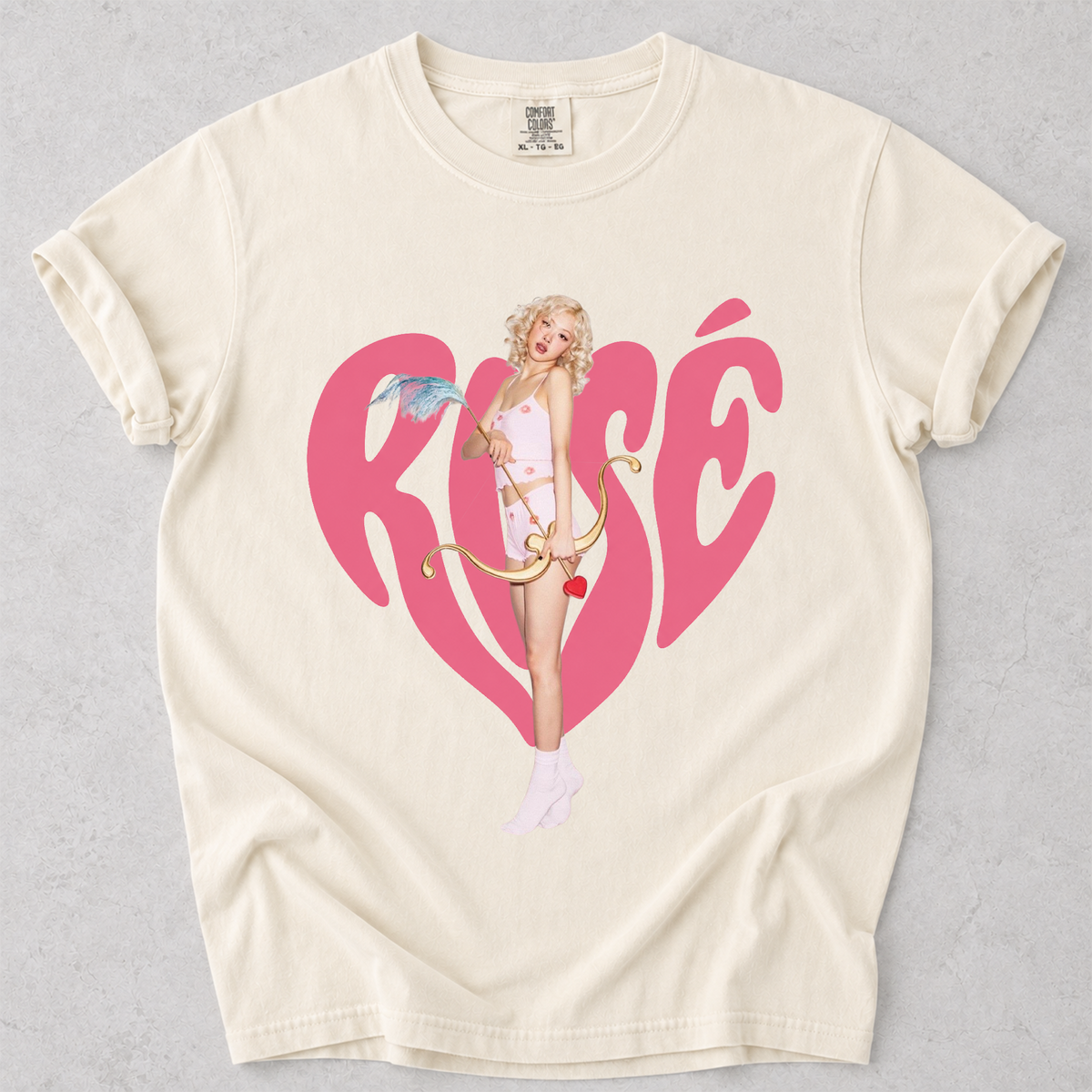 ROSE Cupid Heart Comfort Colors Tee